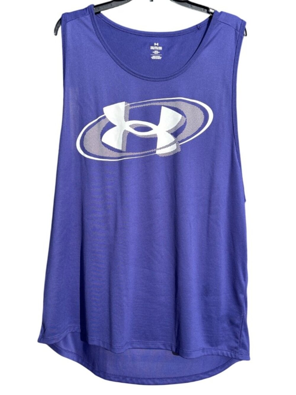 Under Armour Mens XXL Blue Loose Fit UA Tech 2.0 Branded Tank